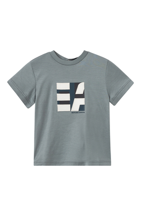 Color-Block Logo Square T-Shirt